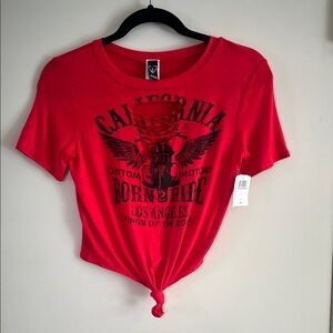 Windsor Women’s Cropped Distressed T-Shirt NWT